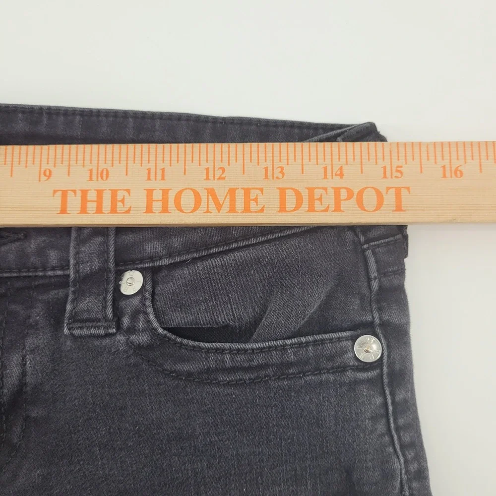 True Religion Stella Low Rise Skinny Jeans 30 Black Faded Denim Womens - Picture 4 of 8